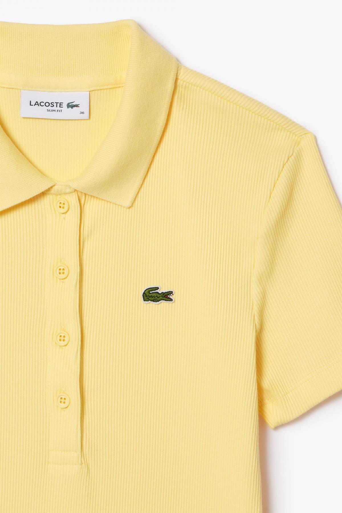 LACOSTE RIBBED COLLAR SHIRT en color AMARILLO  (4)