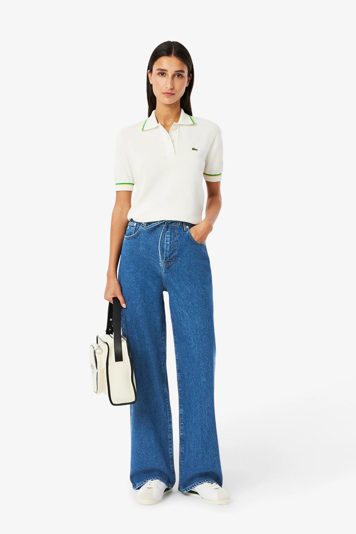 LACOSTE WIDE FIT DENIM JEANS en color AZUL  (4)
