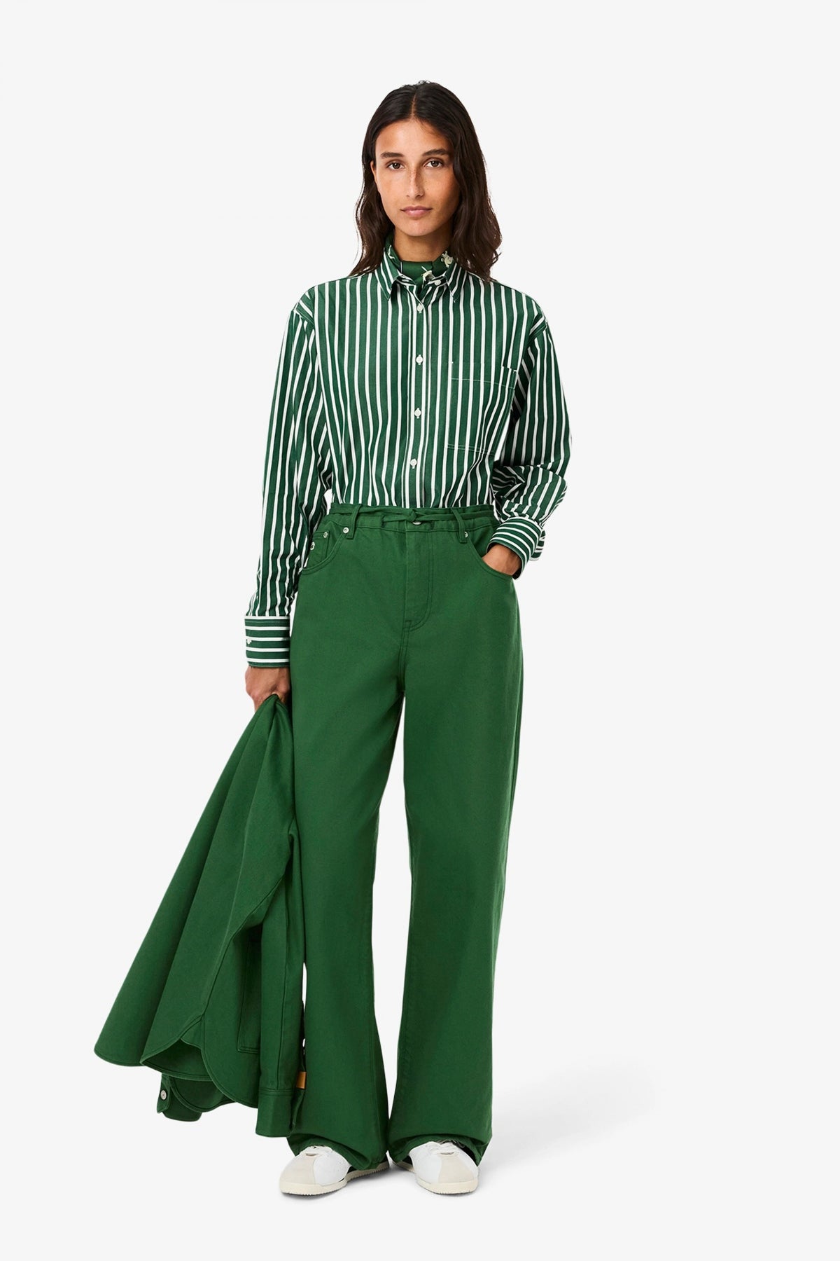 LACOSTE WIDE FIT DENIM JEANS en color VERDE  (4)