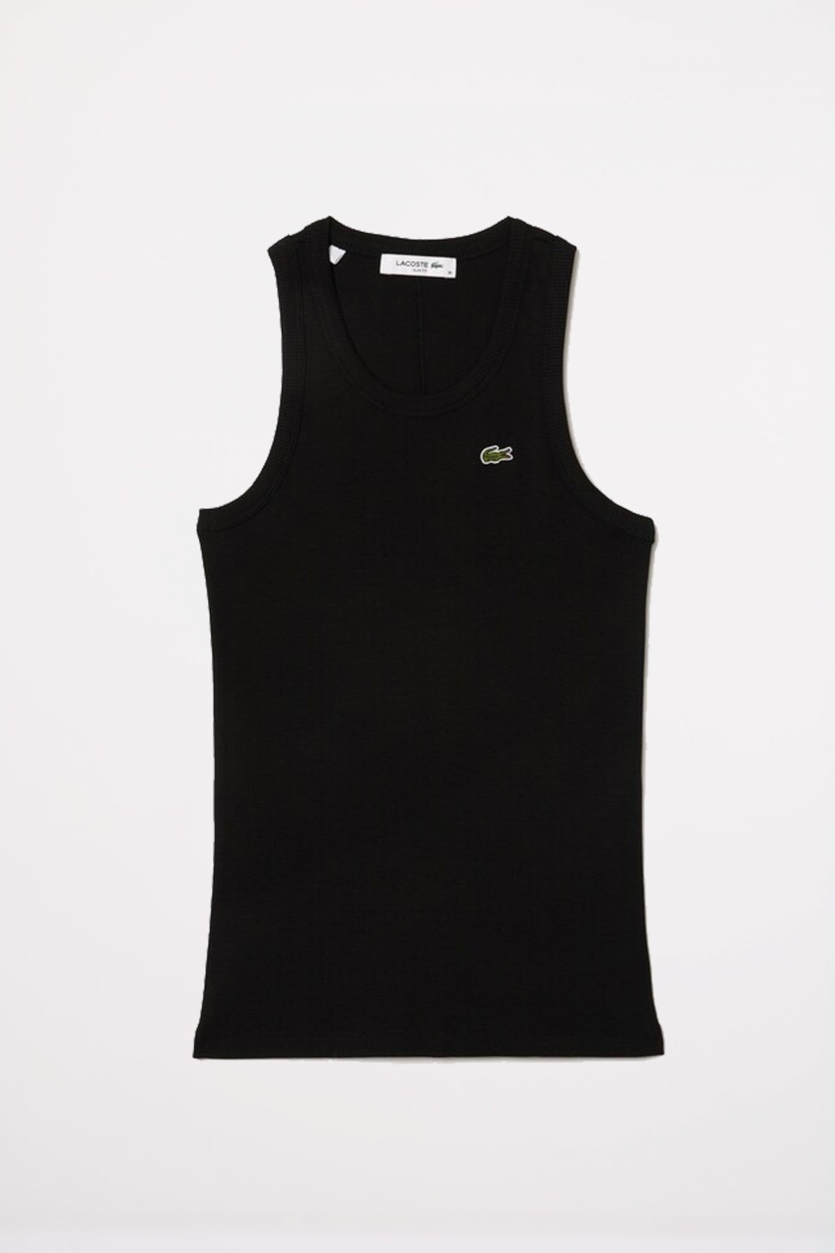 LACOSTE SLIM FIT COTTON TANK TOP en color NEGRO  (1)