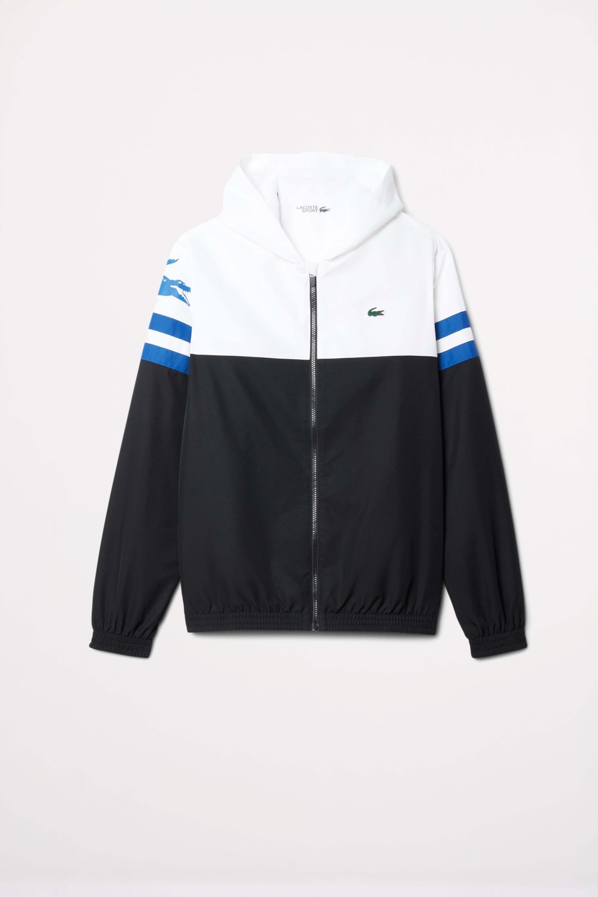 LACOSTE TENNIS WATER-REPELLENT HOODED JACKET en color NEGRO  (1)