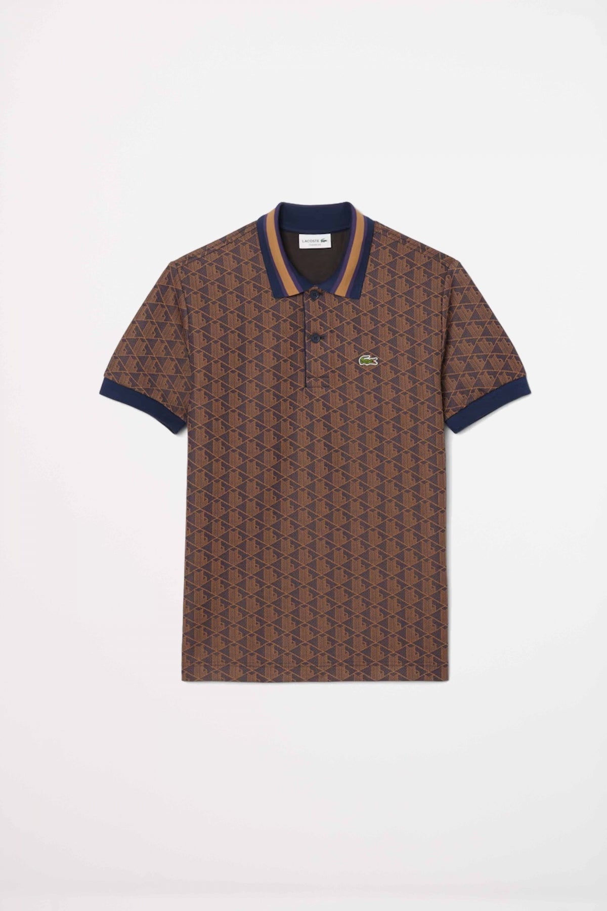 LACOSTE CLASSIC FIT MONOGRAM POLO en color MARRON  (2)