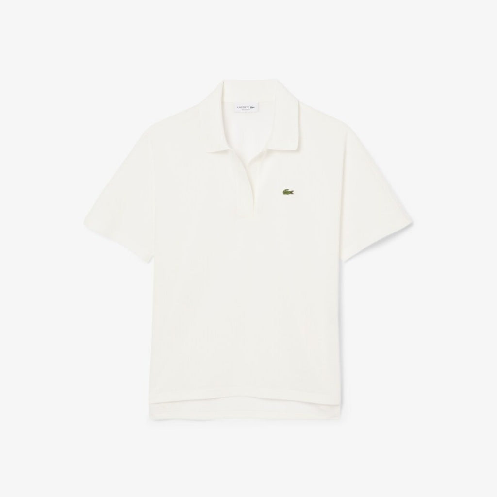 LACOSTE RELAXED FIT FLUID PIQUE POLO SHIRT en color BLANCO  (3)