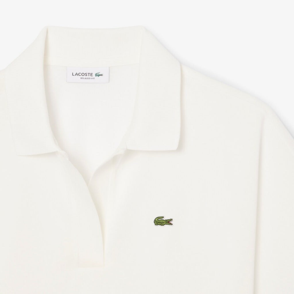 LACOSTE RELAXED FIT FLUID PIQUE POLO SHIRT en color BLANCO  (4)