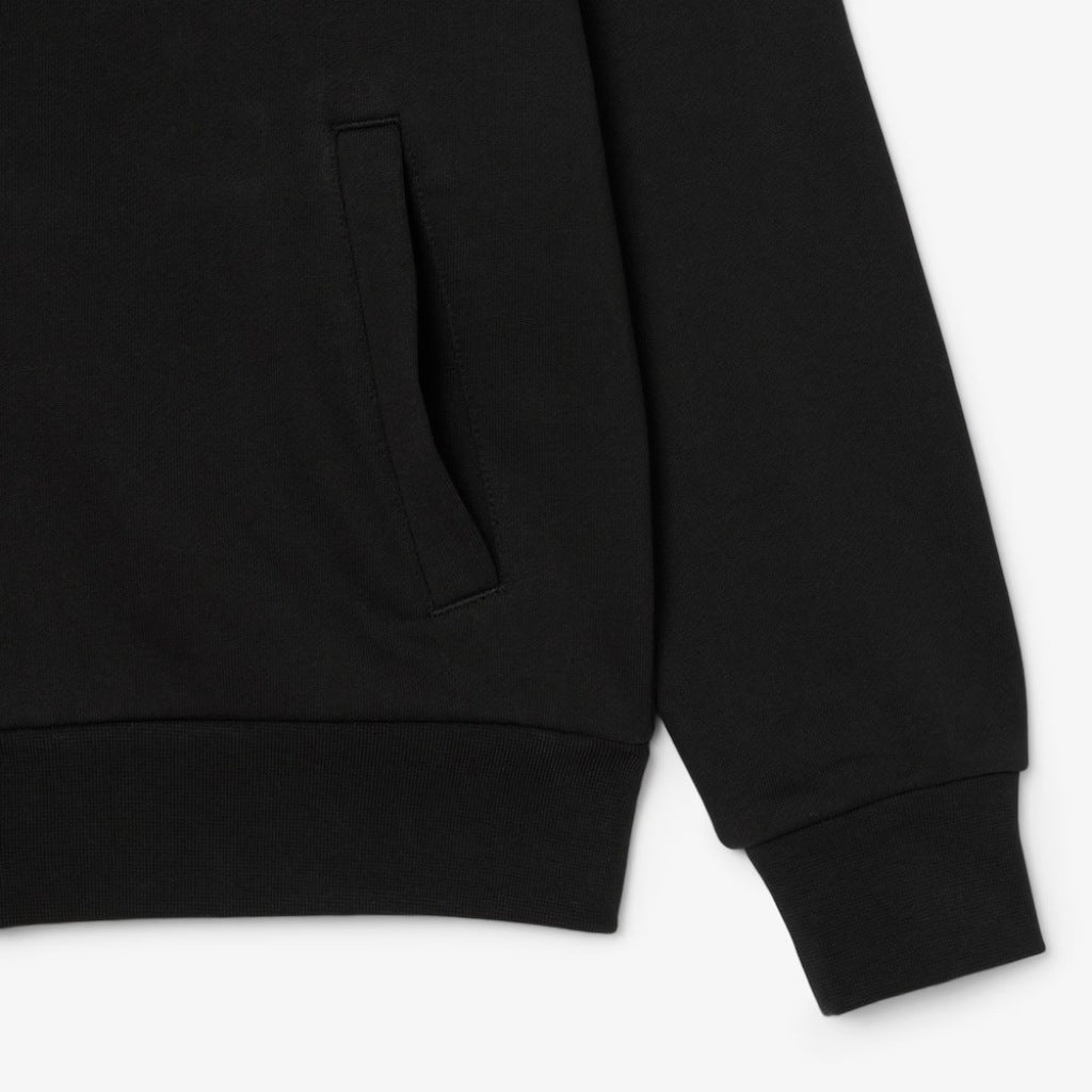 LACOSTE ZIPPED FLEECE HOODIE en color NEGRO  (6)