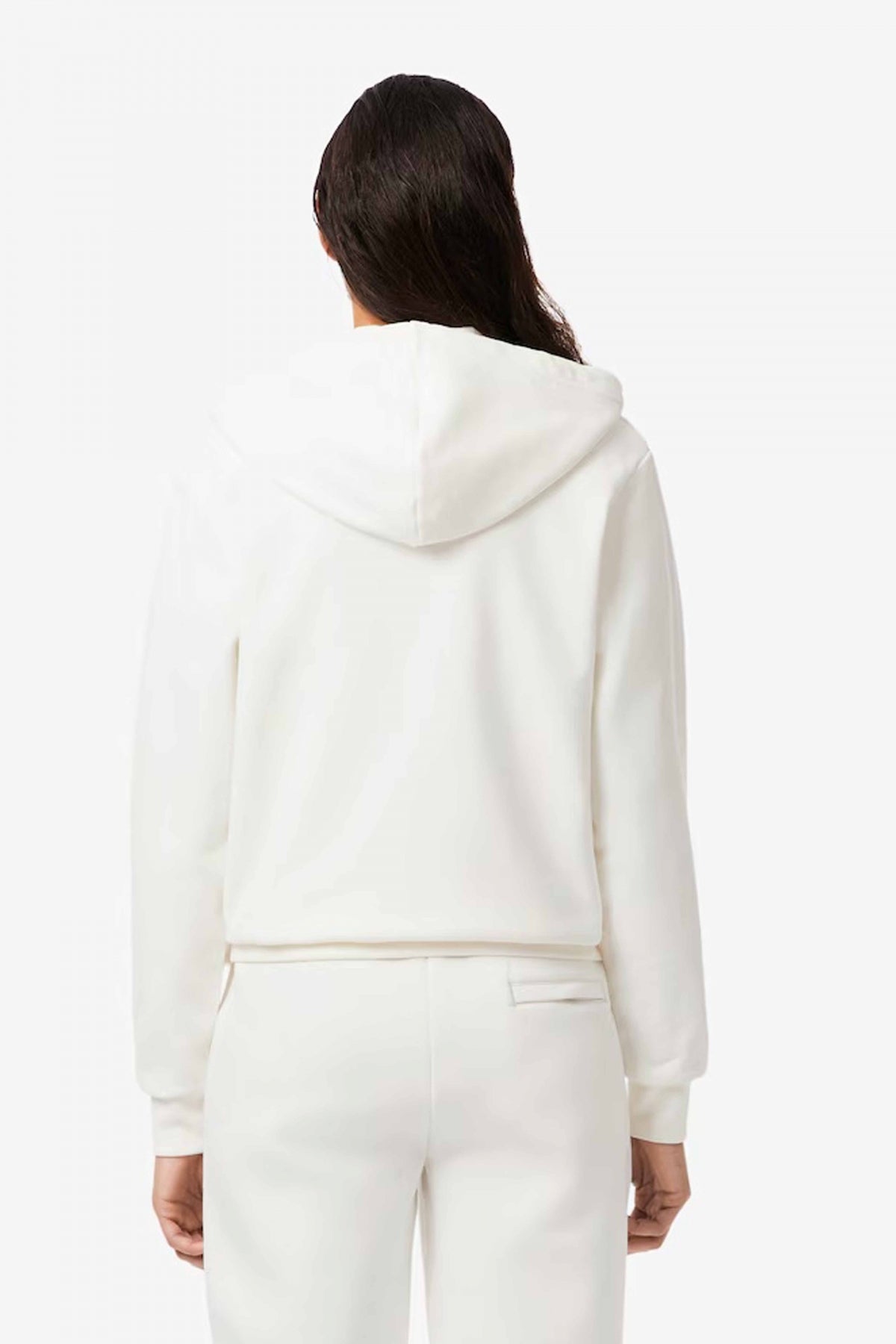 LACOSTE ZIPPED FLEECE HOODIE en color BLANCO  (3)