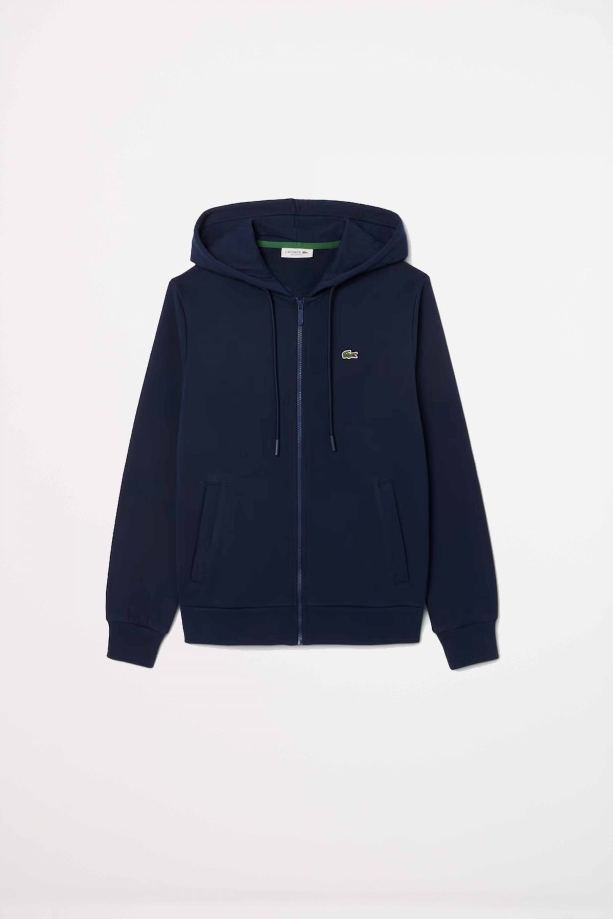 LACOSTE ZIPPED FLEECE HOODIE en color AZUL  (2)