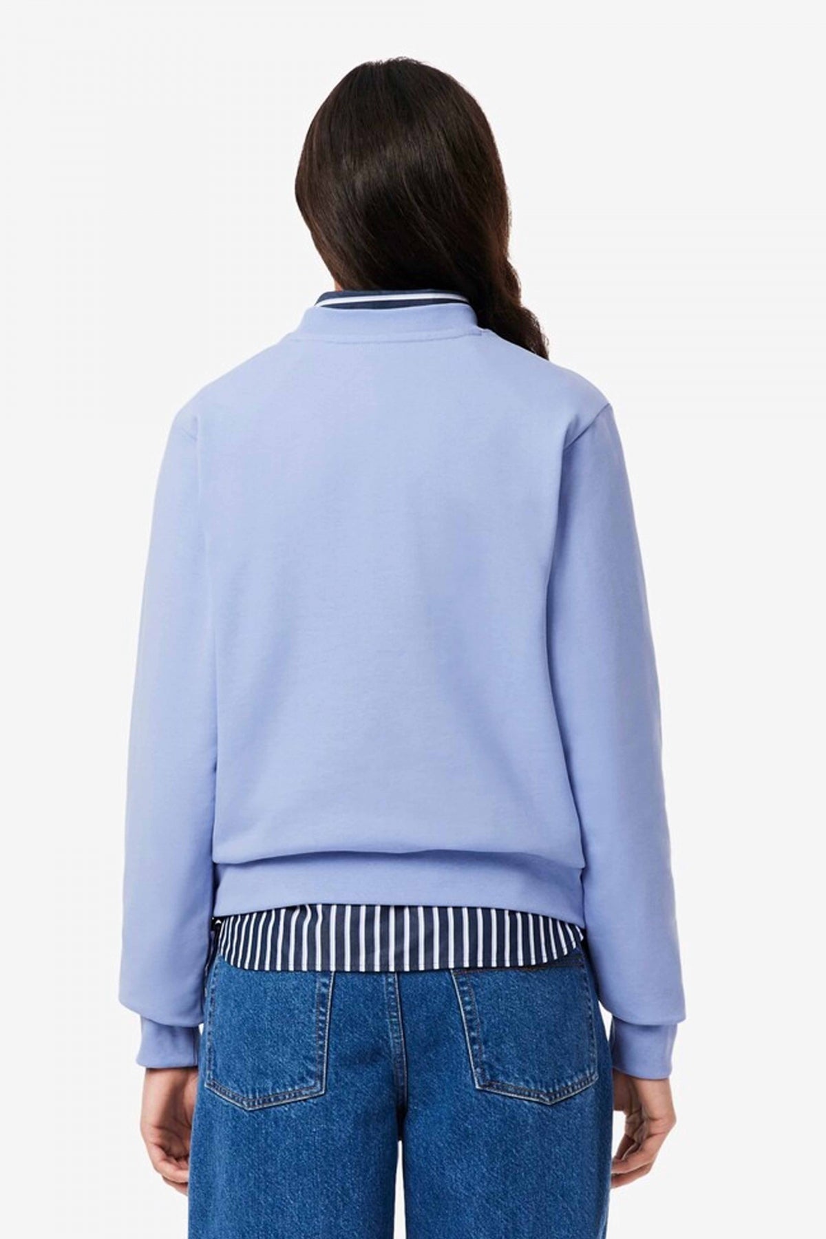 LACOSTE RELAXED FIT FLEECE CREW NECK en color AZUL  (3)