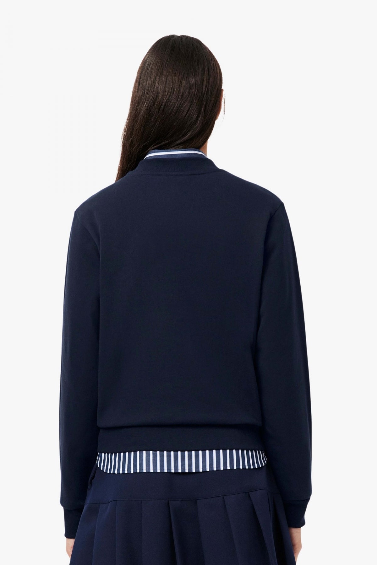 LACOSTE RELAXED FIT FLEECE CREW NECK en color AZUL  (3)