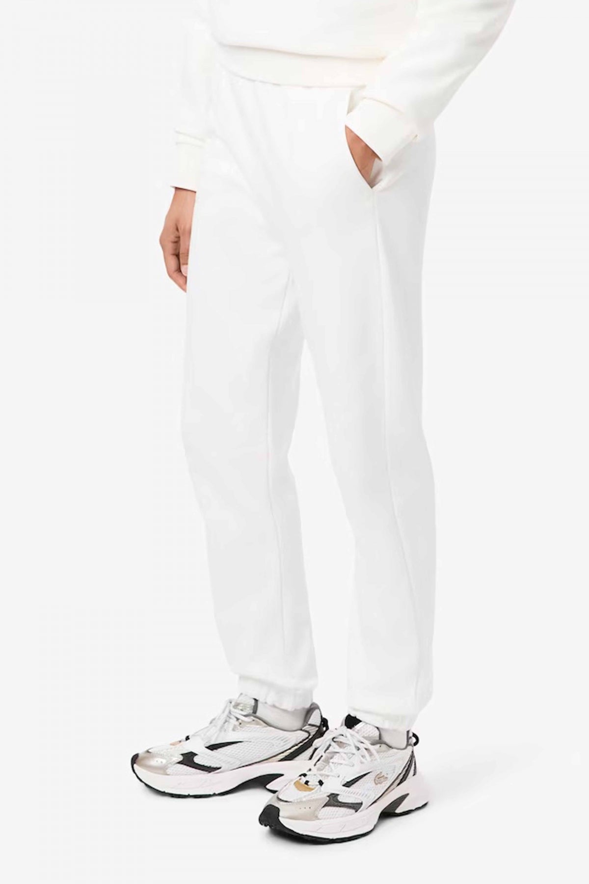 LACOSTE FLEECE SWEATPANTS en color BLANCO  (1)