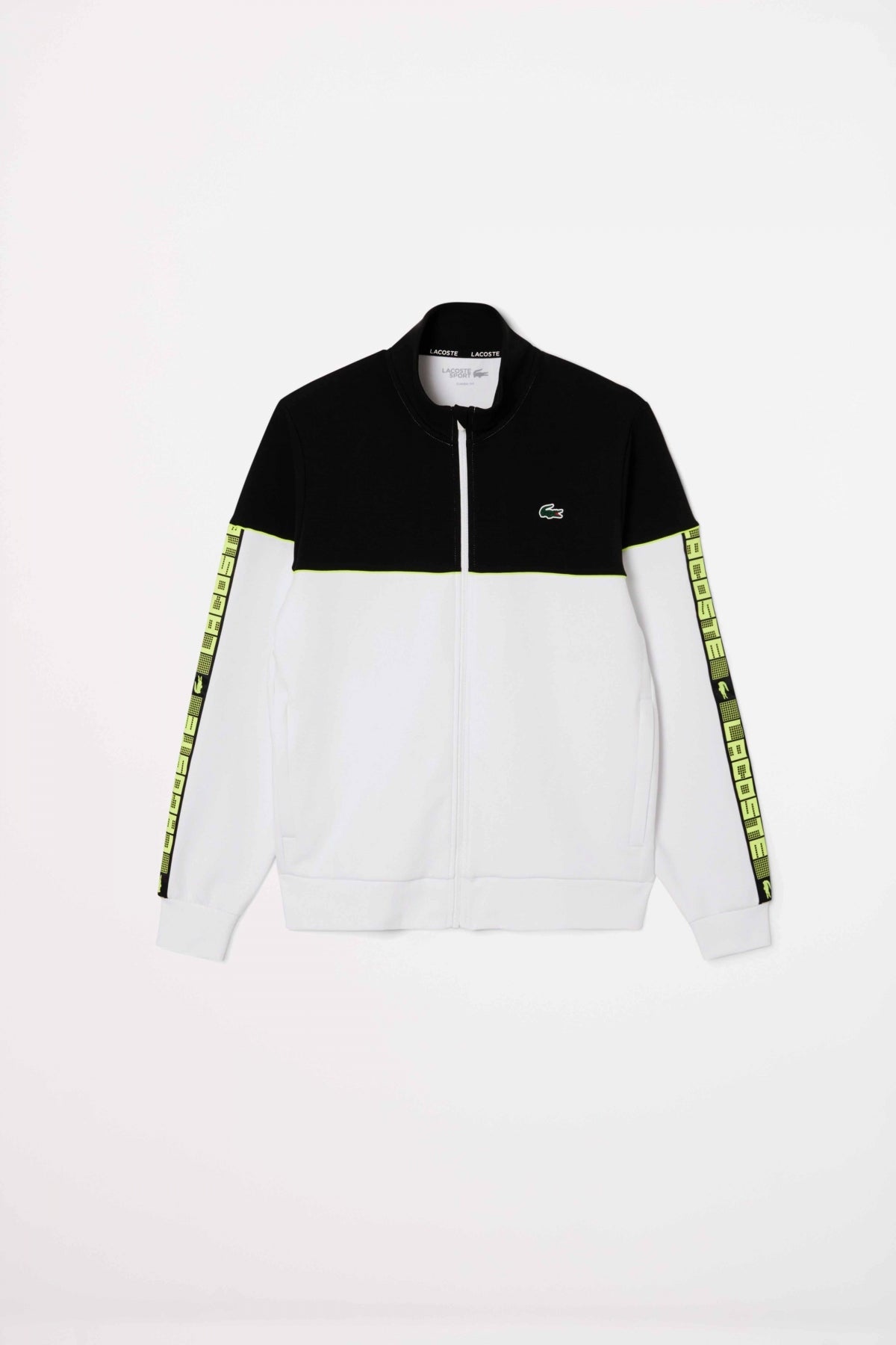 LACOSTE TENNIS ZIP-UP COLORBLOCK SWEATSHIRT en color BLANCO  (2)