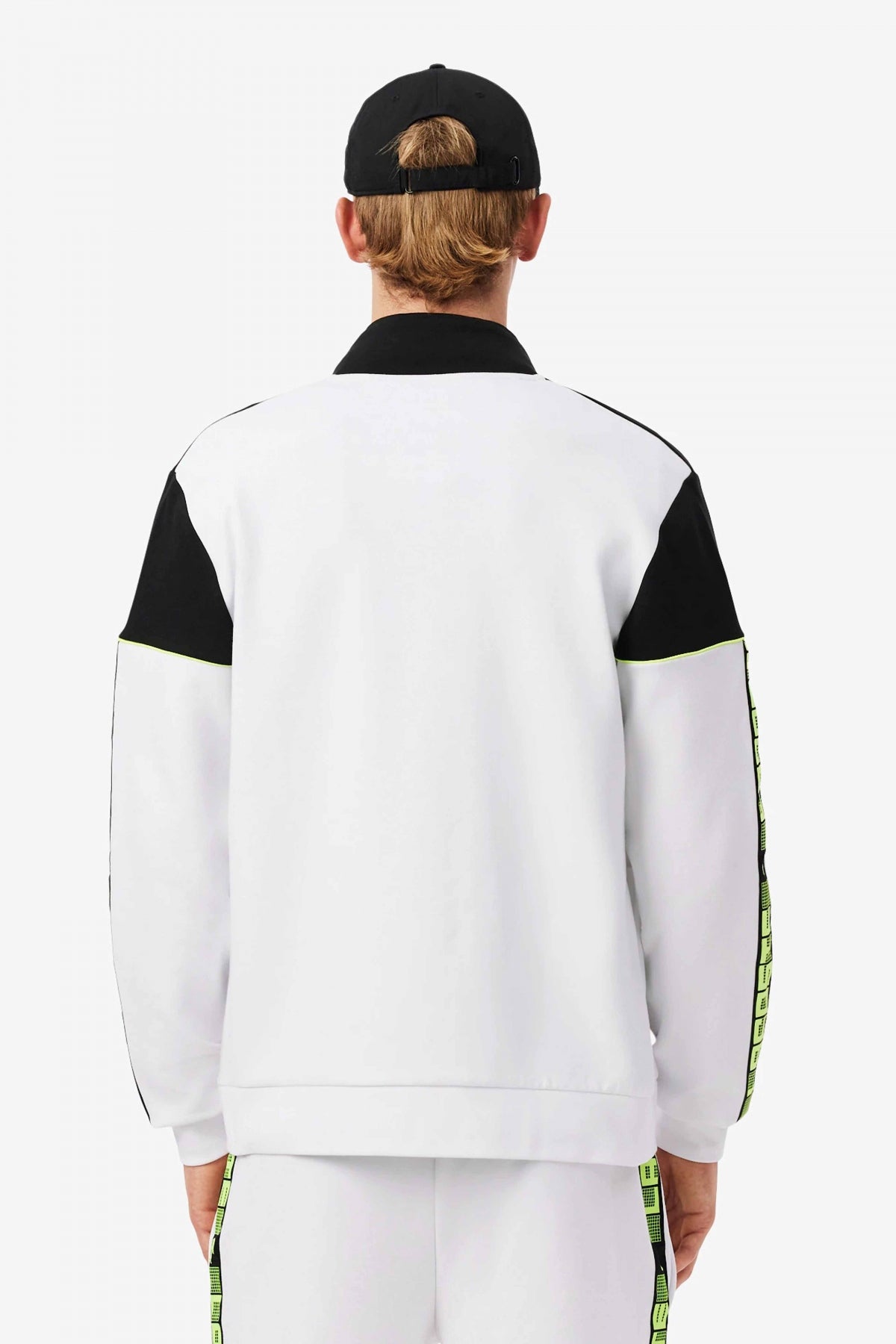 LACOSTE TENNIS ZIP-UP COLORBLOCK SWEATSHIRT en color BLANCO  (3)
