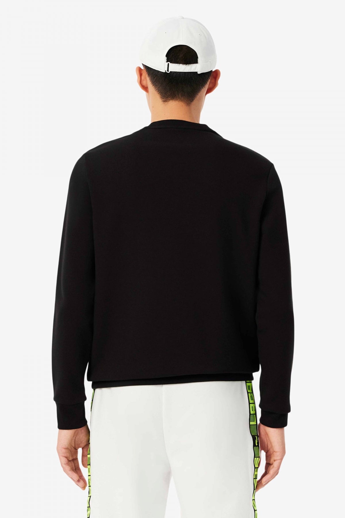 LACOSTE BRANDED STRIPE TENNIS SWEATSHIRT en color NEGRO  (3)