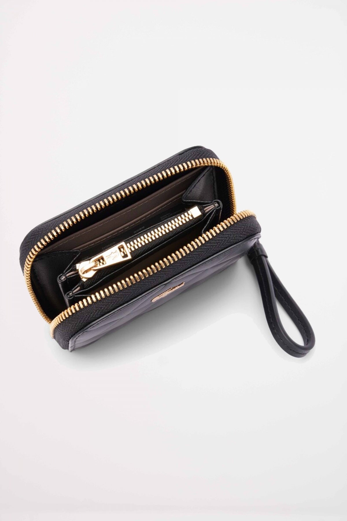 LACOSTE SMALL CROCODELLE LEATHER COIN PURSE en color NEGRO  (2)
