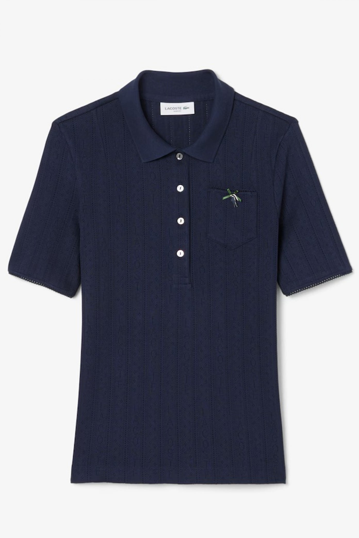 LACOSTE RIBBED COLLAR SHIRT en color AZUL  (2)