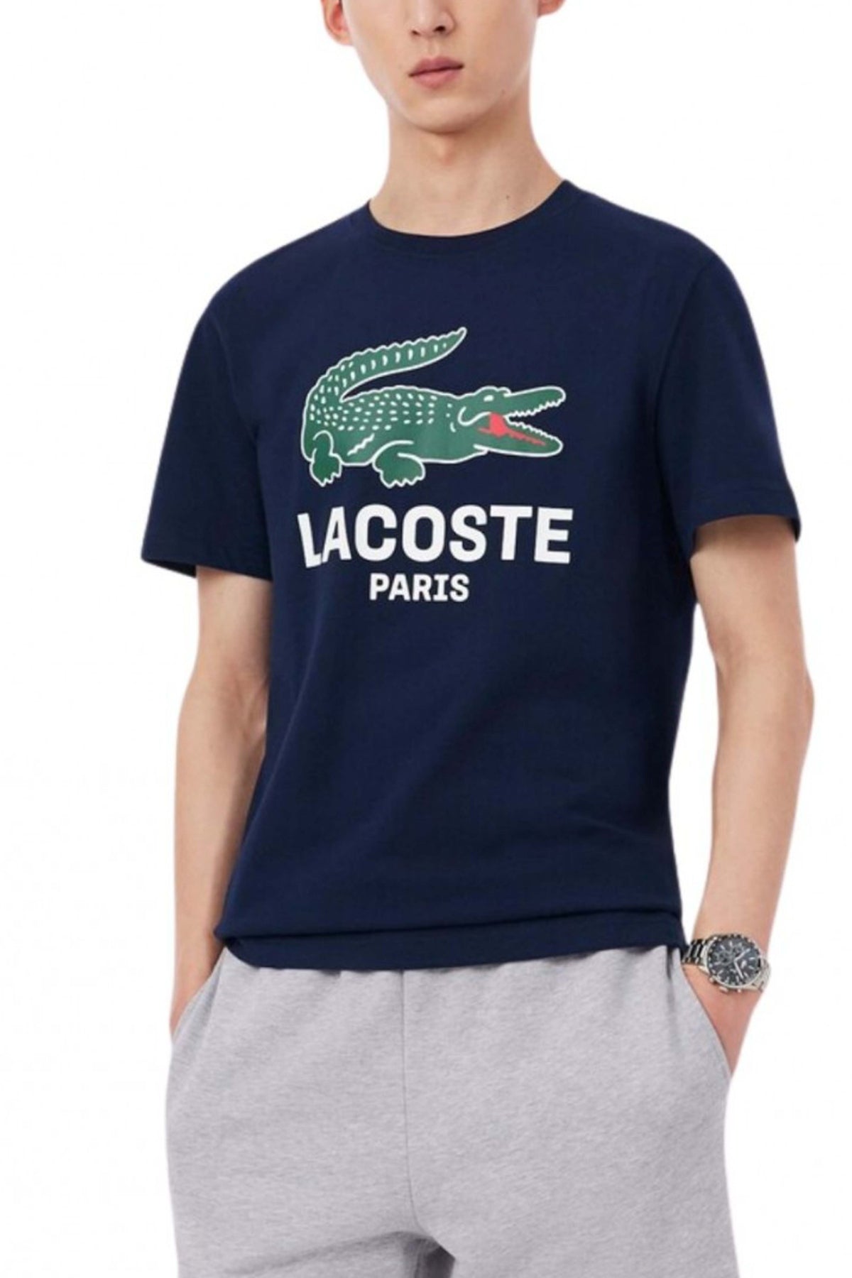 LACOSTE TEE SHIRT TURTLE NECK en color AZUL  (1)
