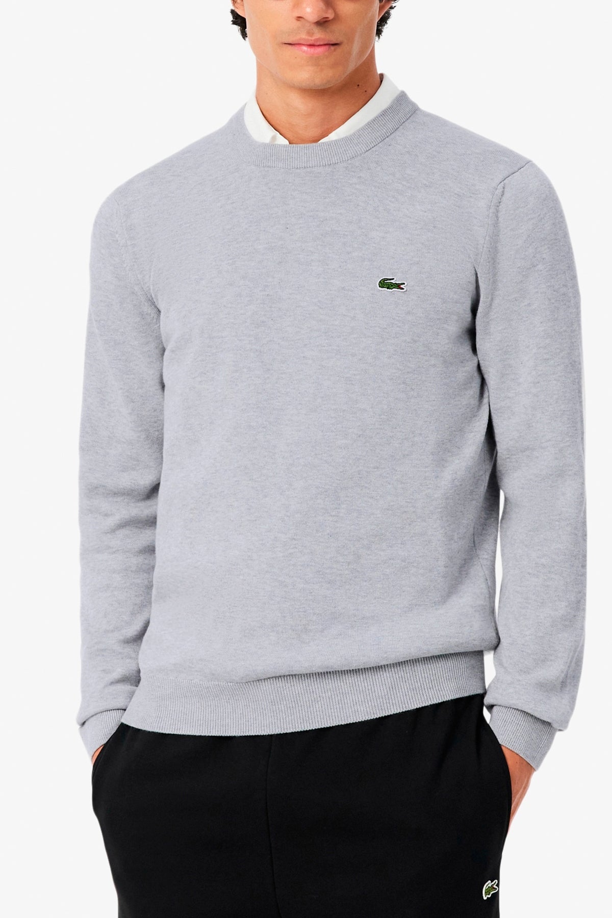 LACOSTE AH CREWNECKS SWEATERS en color GRIS  (1)