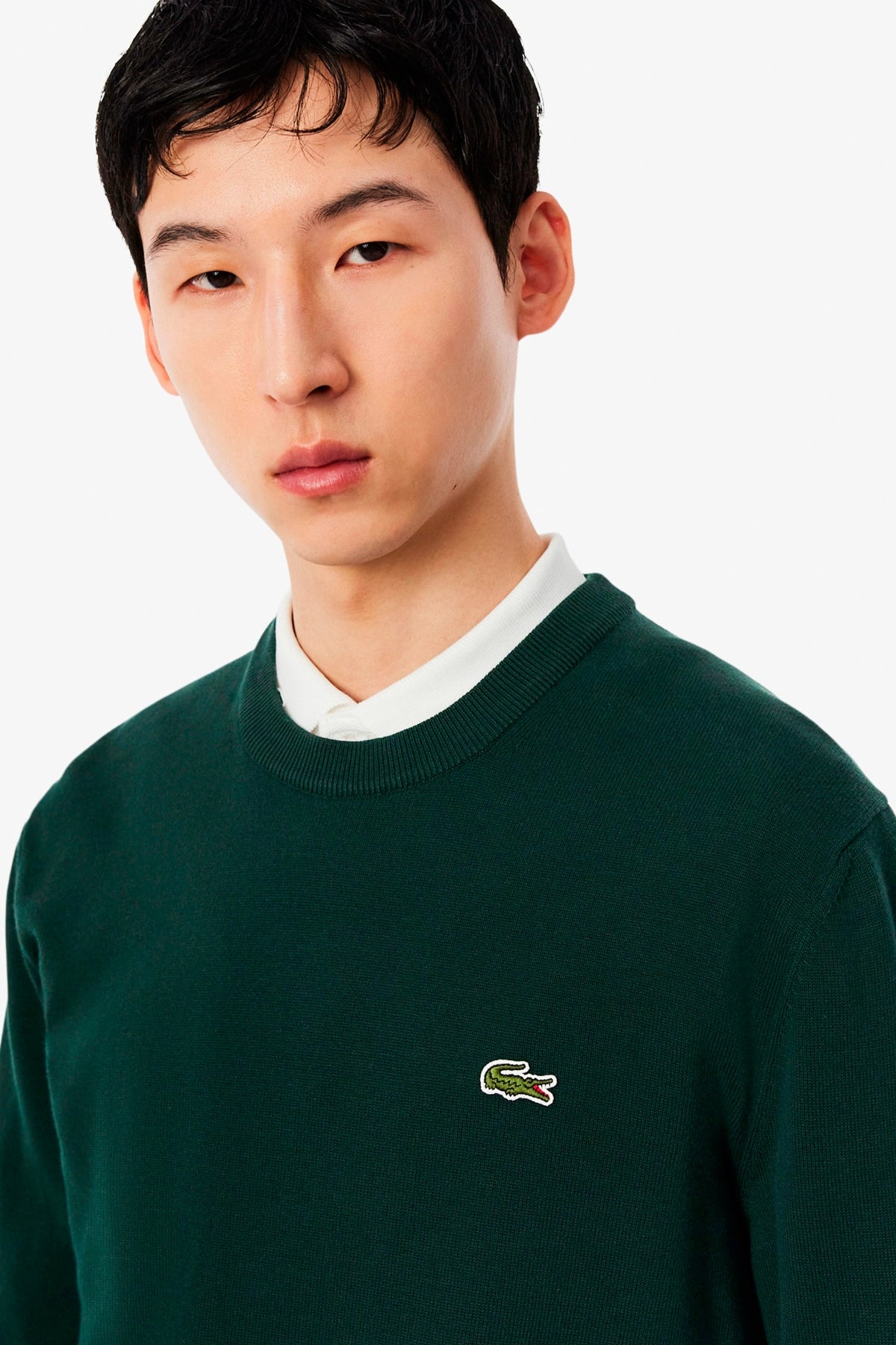 LACOSTE AH CREWNECKS SWEATERS en color VERDE  (6)