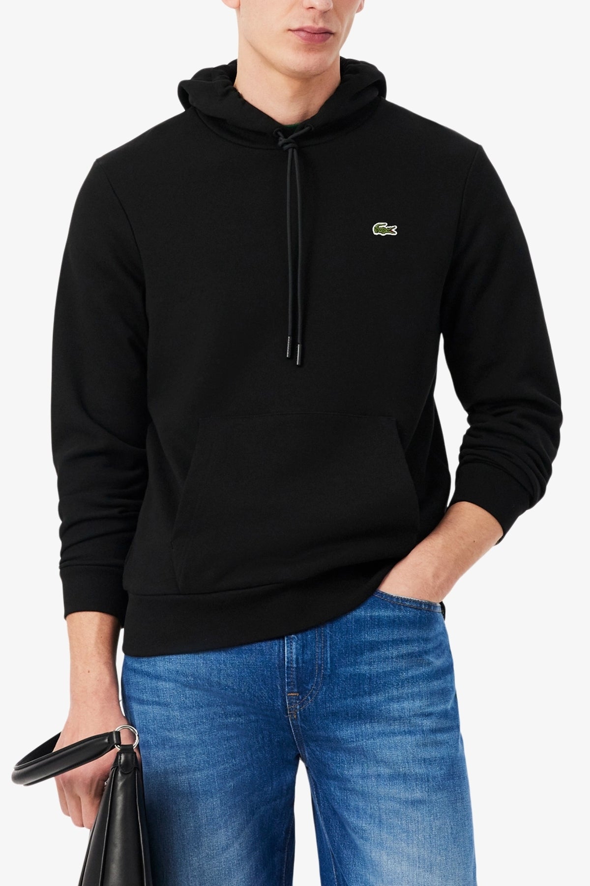 LACOSTE SH SWEATSHIRTS CAPUCHE HOM en color NEGRO  (1)