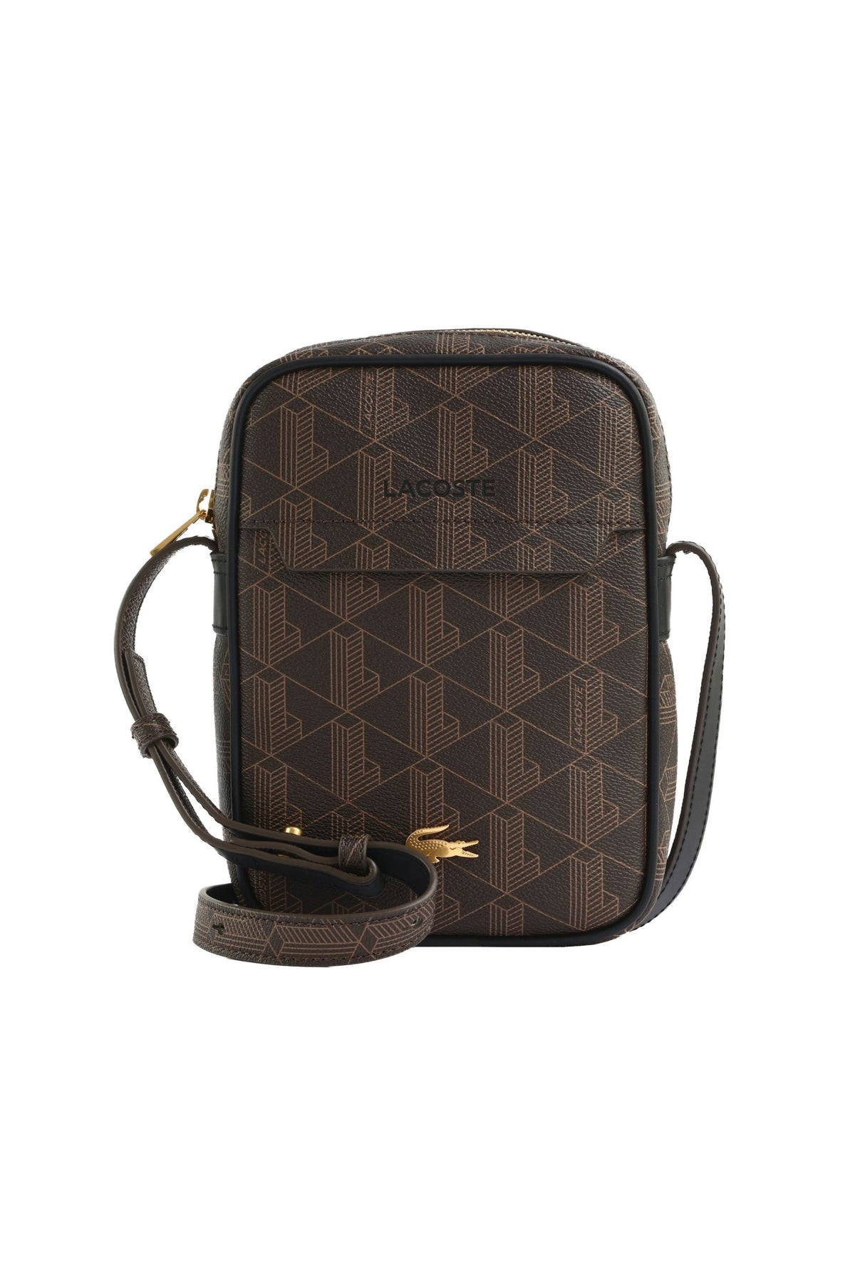LACOSTE NUBG VERTICAL CAMERA BAG en color MARRON  (1)