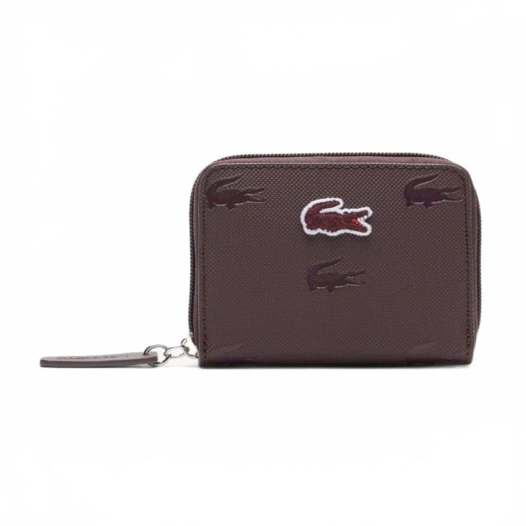 LACOSTE NFHN ZIP COIN WALLET en color MARRON  (4)