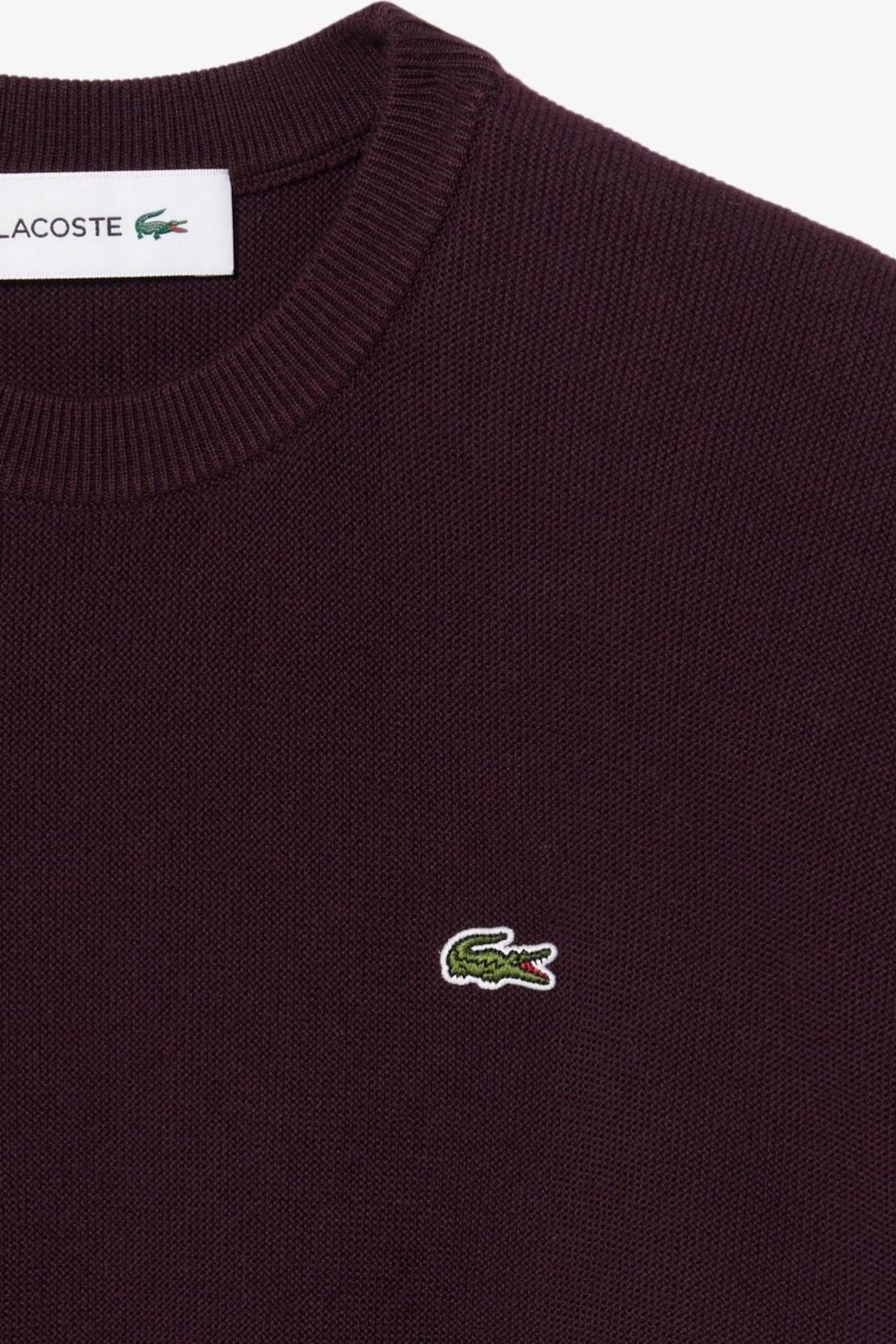 LACOSTE CREWNECKS SWEATERS en color BURDEOS  (3)