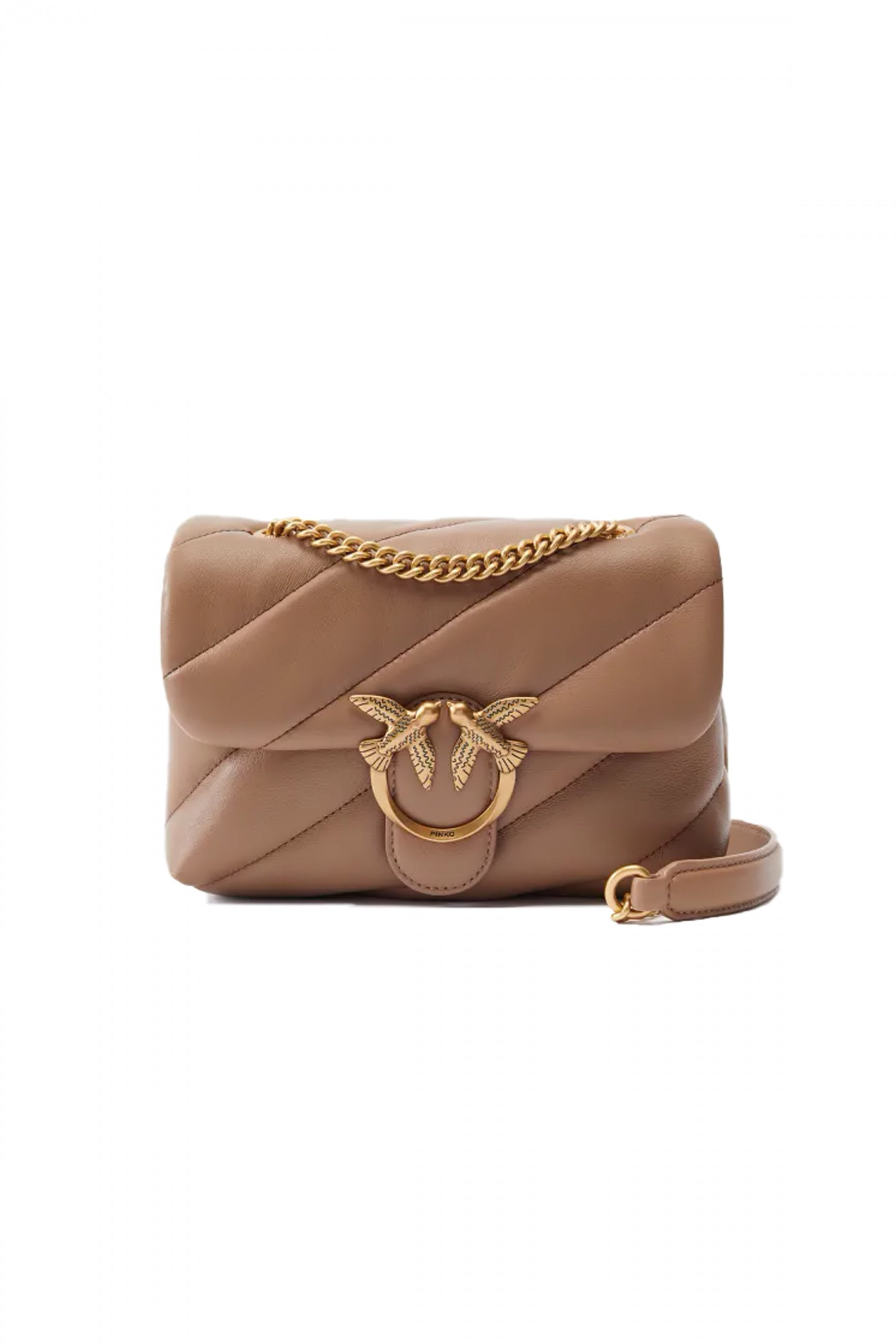 PINKO  LOVE MINI PUFF CL SHEEP en color MARRON CLARO  (1)