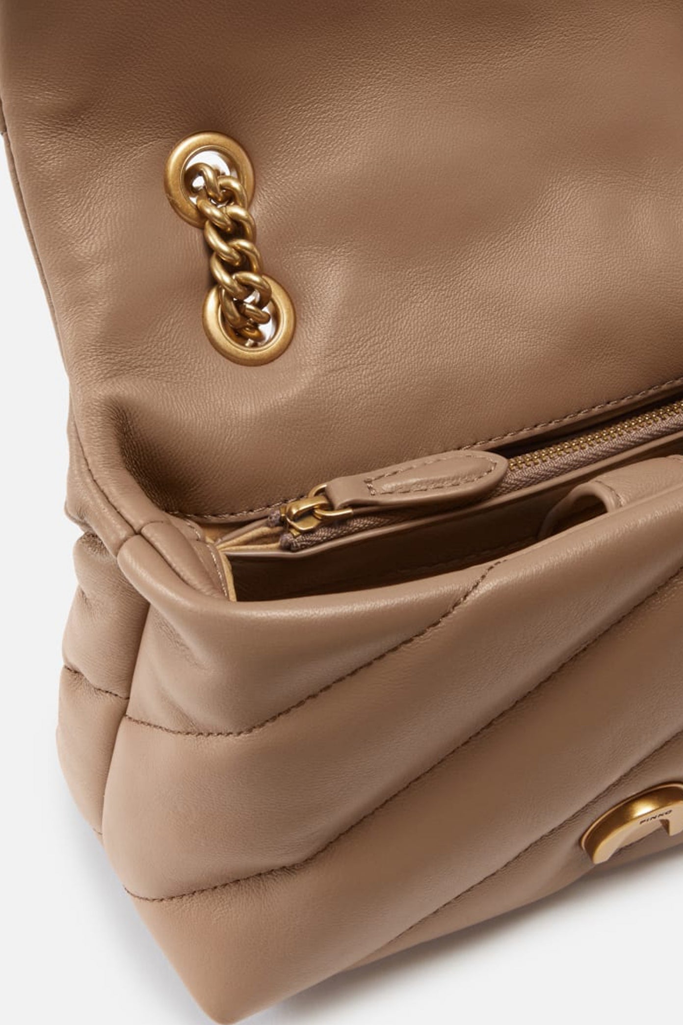 PINKO  LOVE MINI PUFF CL SHEEP en color MARRON CLARO  (3)