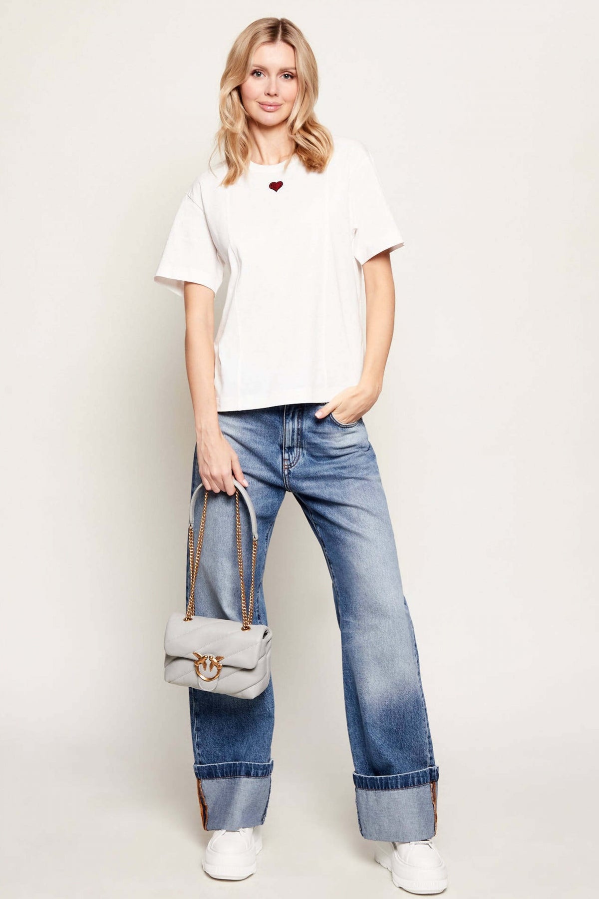 PINKO  LOVE MINI PUFF CL SHEEP en color GRIS  (1)