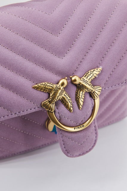 PINKO LOVE ONE TOP HANDLE MIN en color VIOLETA  (4)