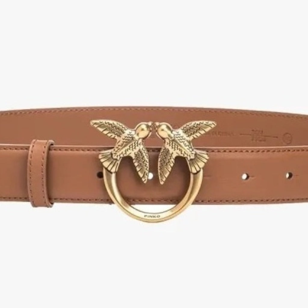 PINKO LOVE BERRY H BELT VITE en color MARRON  (5)