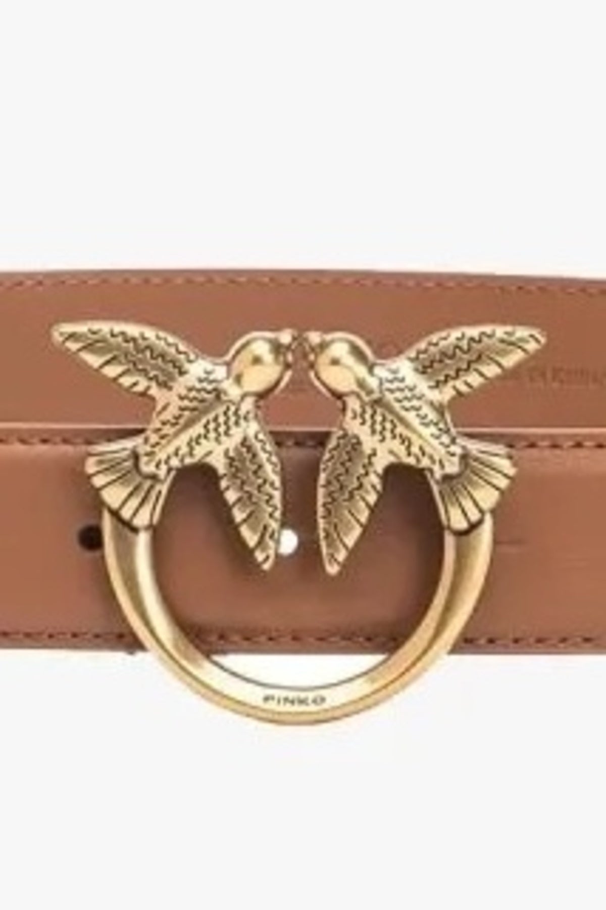 PINKO LOVE BERRY H BELT VITE en color MARRON  (2)