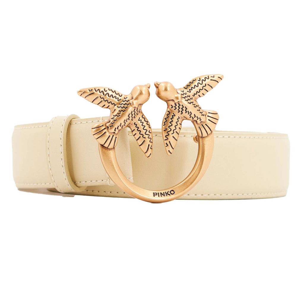 PINKO LOVE BERRY H BELT VITE en color BEIS  (4)