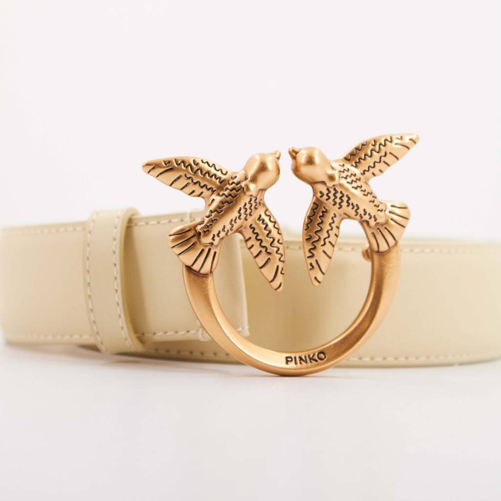 PINKO LOVE BERRY H BELT VITE en color BEIS  (6)