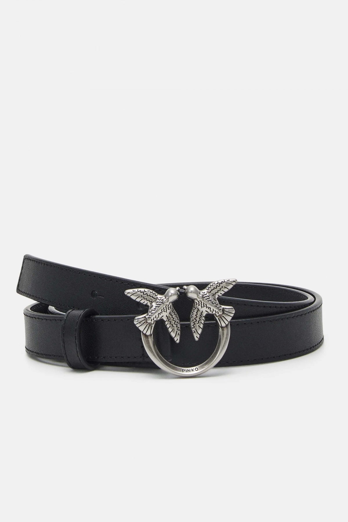 PINKO LOVE BERRY H BELT VITE en color NEGRO  (1)
