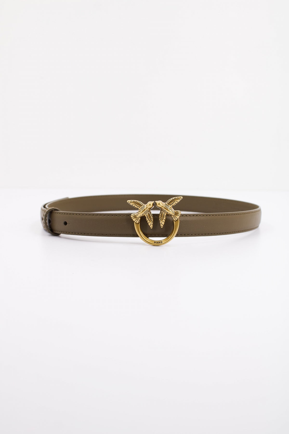 PINKO LOVE BERRY H BELT VITE en color VERDE  (1)