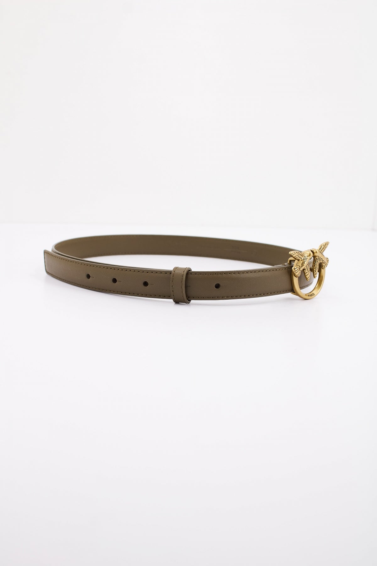 PINKO LOVE BERRY H BELT VITE en color VERDE  (2)