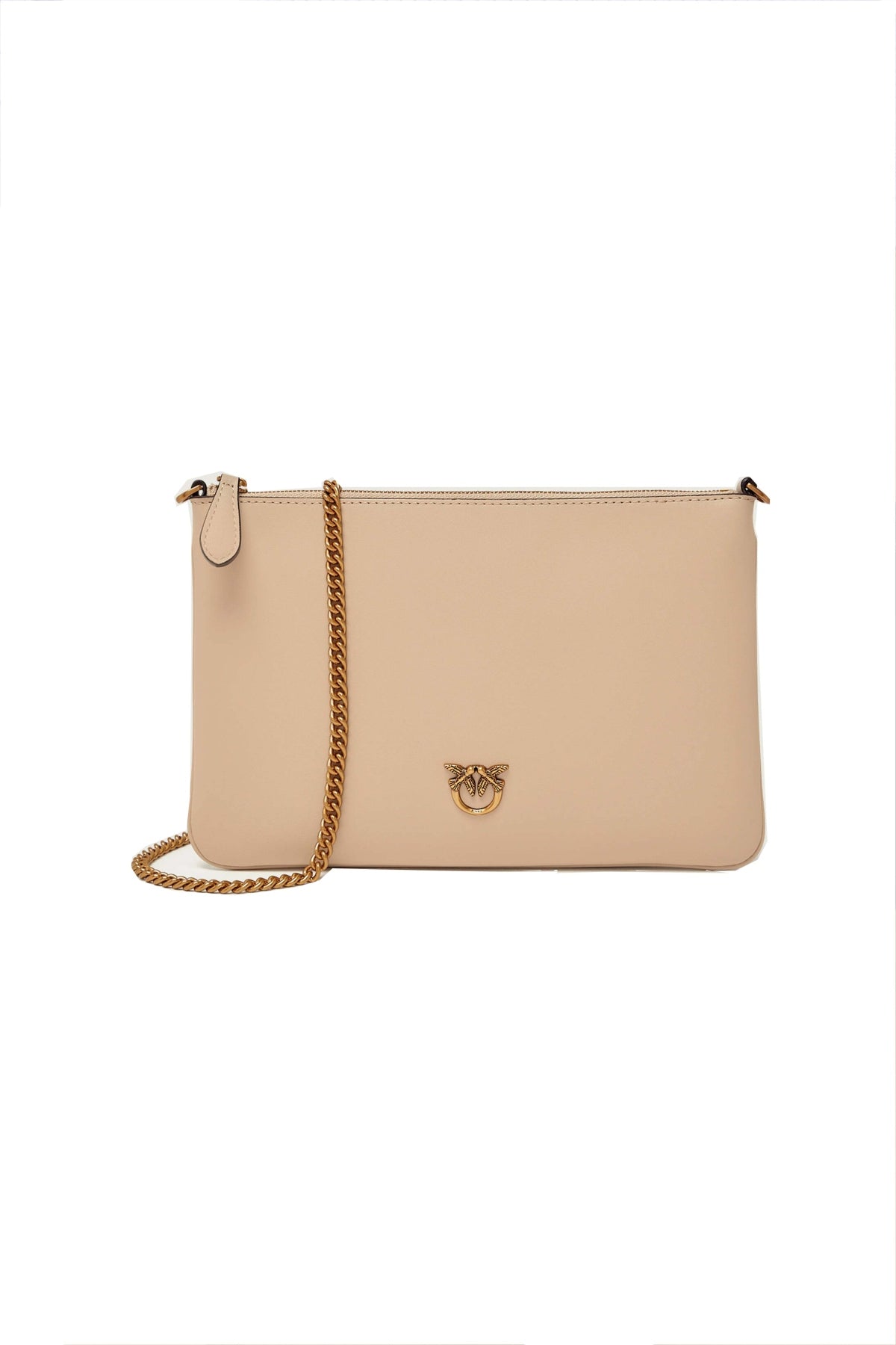 PINKO CLASSIC FLAT LOVE BAG SIMPLY en color BEIS  (2)