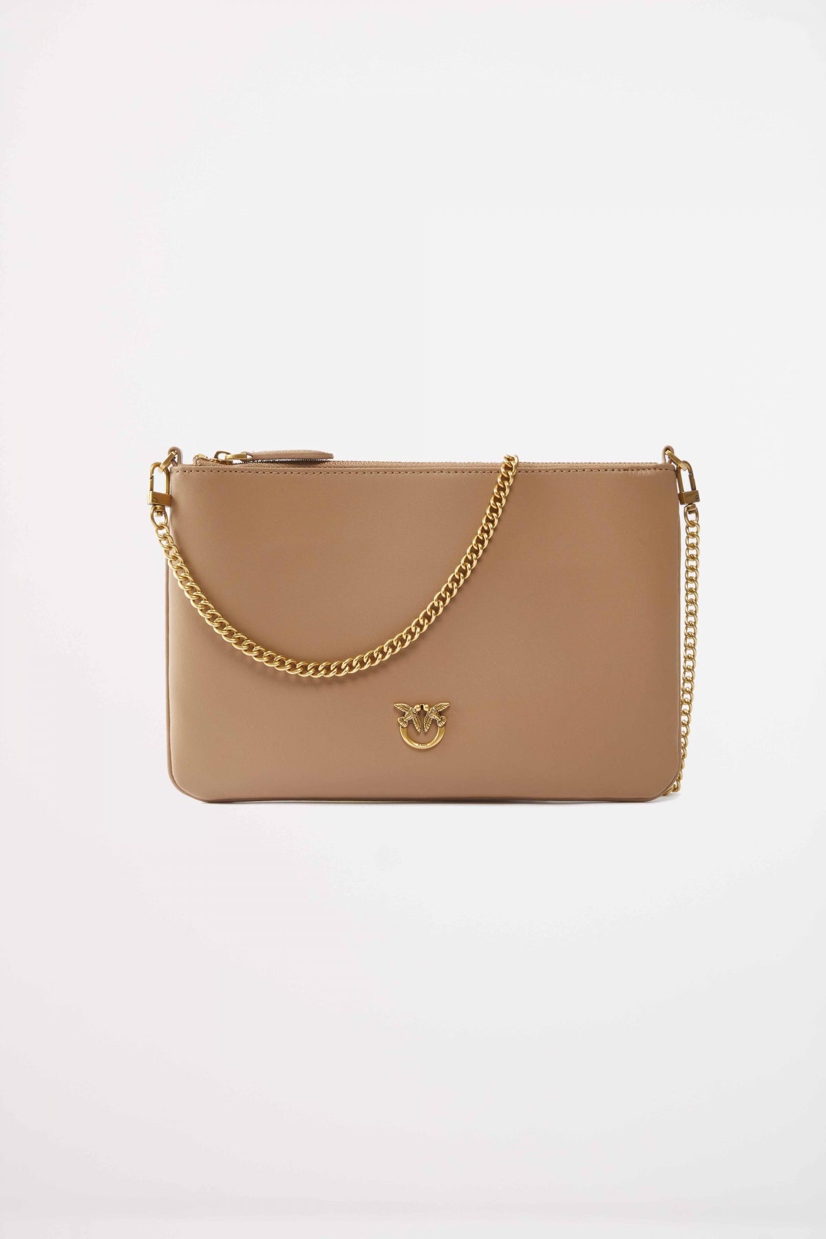PINKO CLASSIC FLAT LOVE BAG SIMPLY en color MARRON  (1)