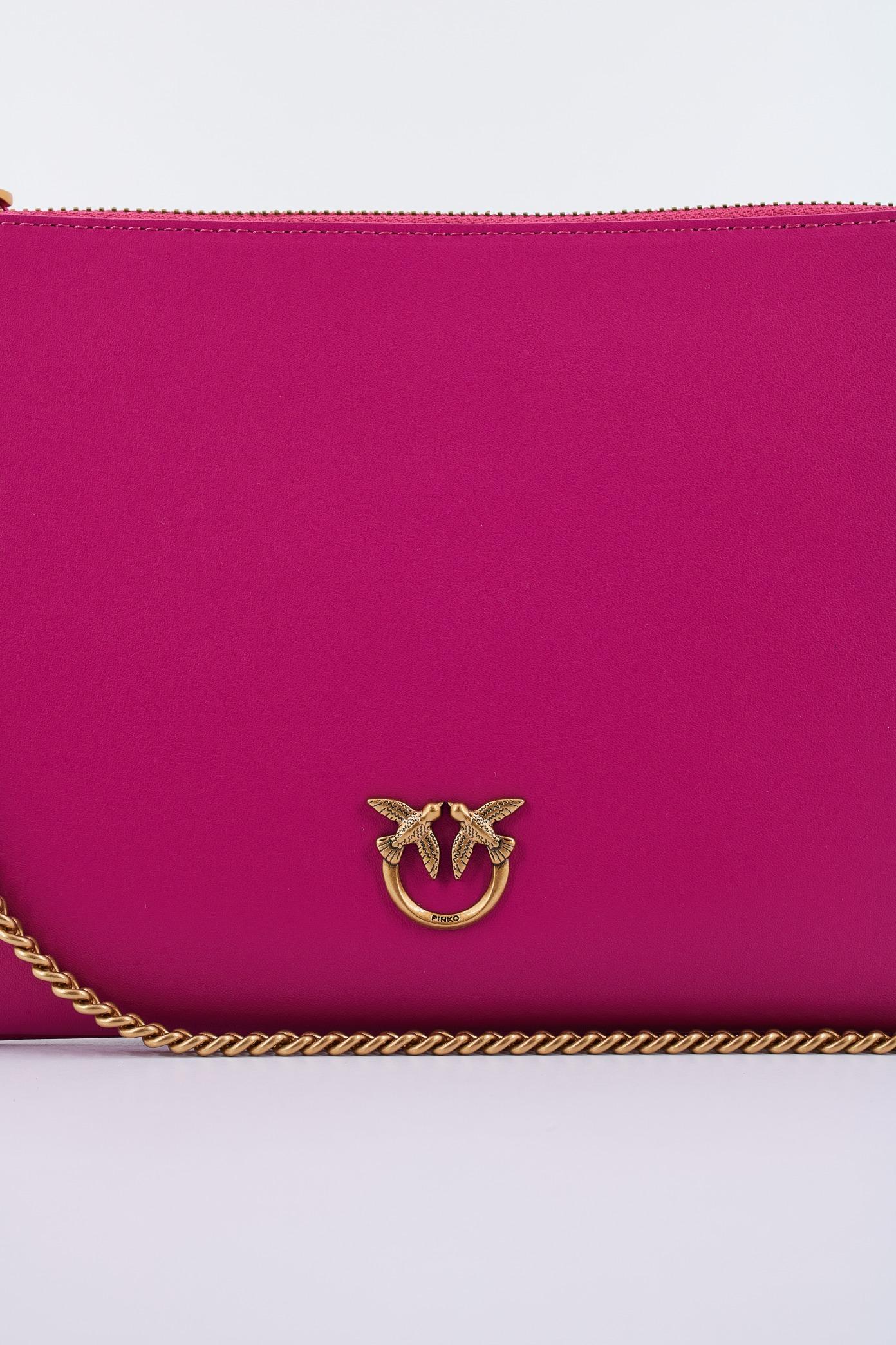 PINKO CLASSIC FLAT LOVE BAG SIMPLY en color ROSA  (4)