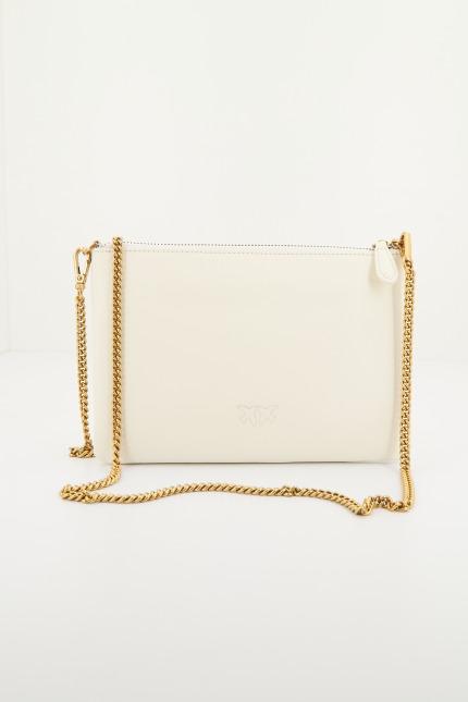 PINKO CLASSIC FLAT LOVE BAG SIMPLY en color BLANCO  (3)