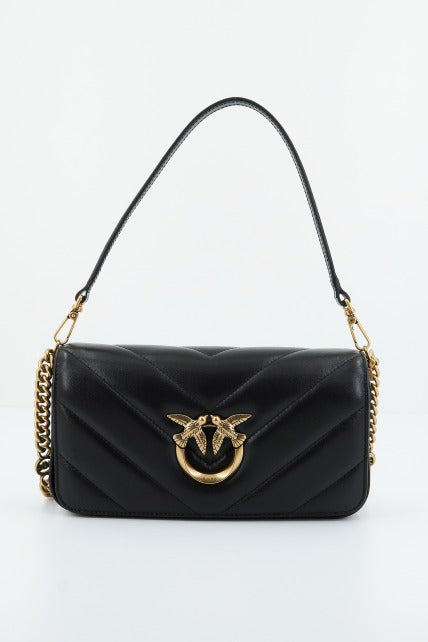 PINKO LOVE CLICK BAGUETTE MIN en color NEGRO  (1)