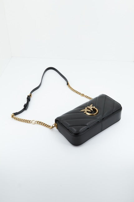 PINKO LOVE CLICK BAGUETTE MIN en color NEGRO  (2)