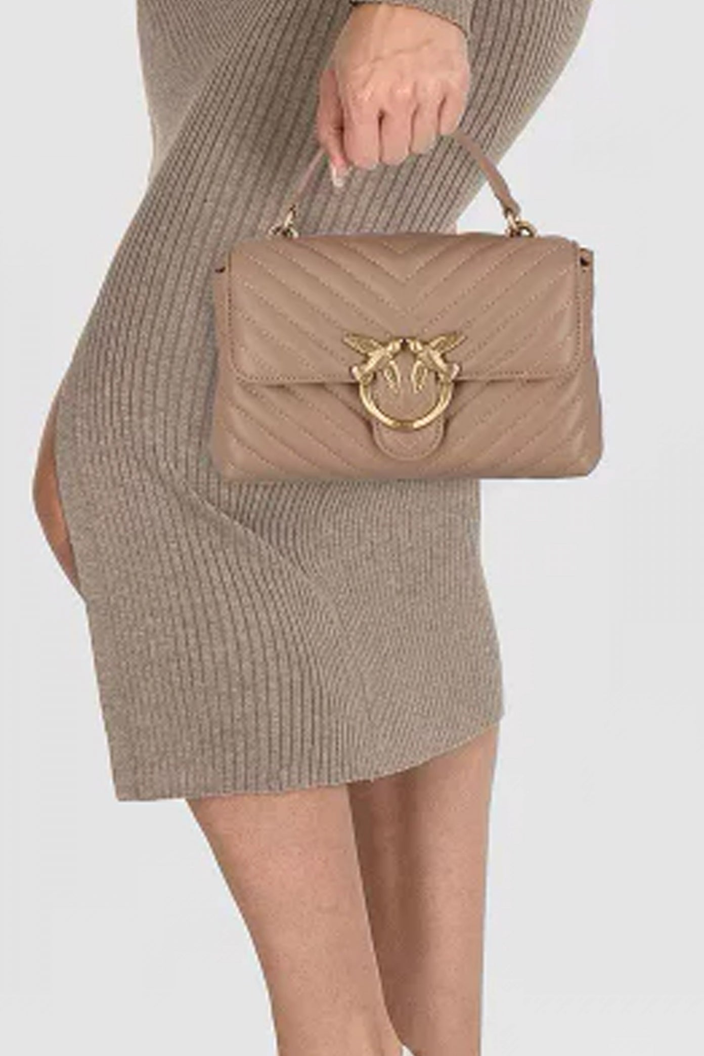 PINKO AGK LOVE LADY PUFF CLASSIC en color MARRON  (4)