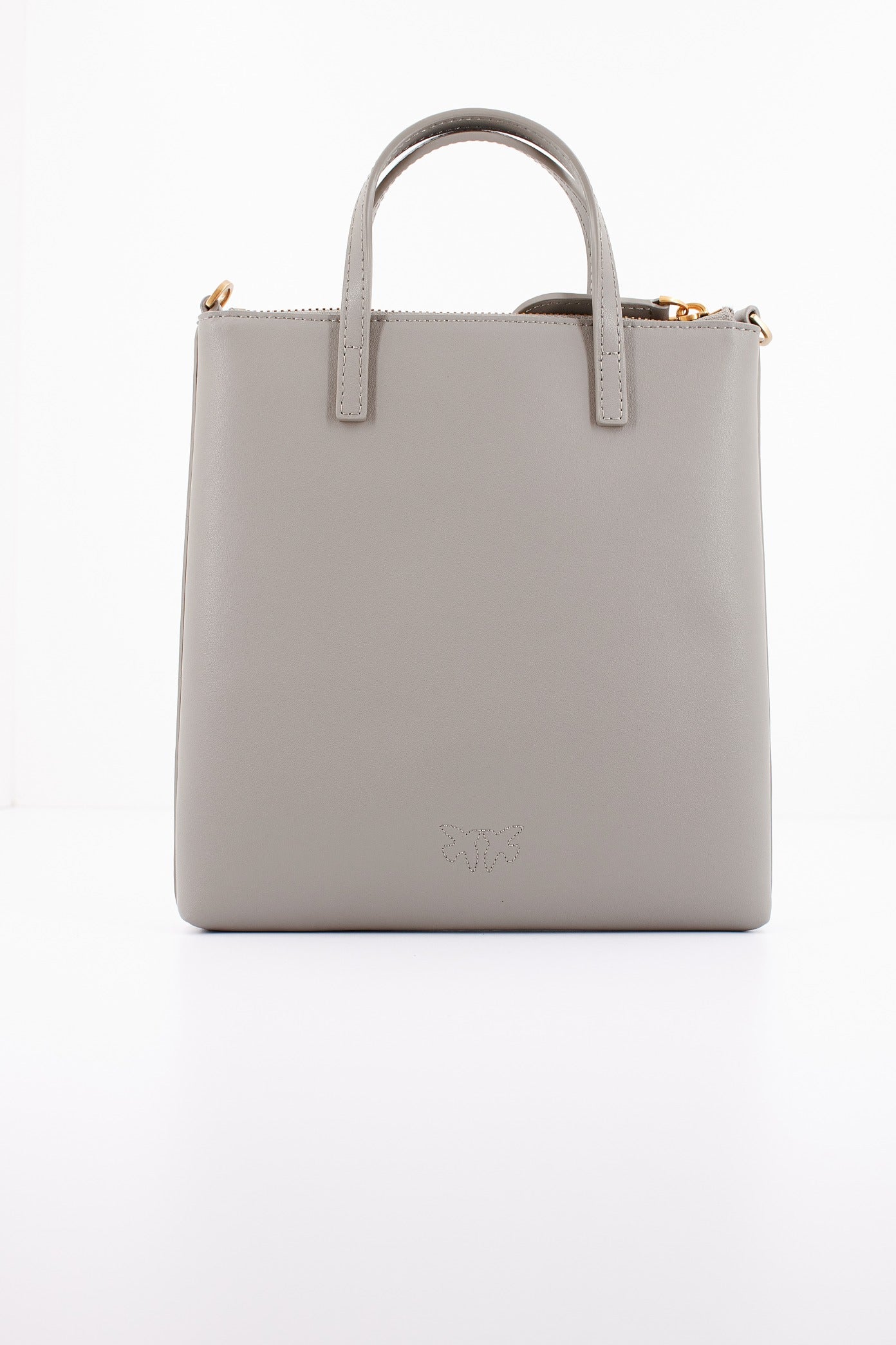 PINKO MINI SHOPPER VITELLO SE en color GRIS  (3)