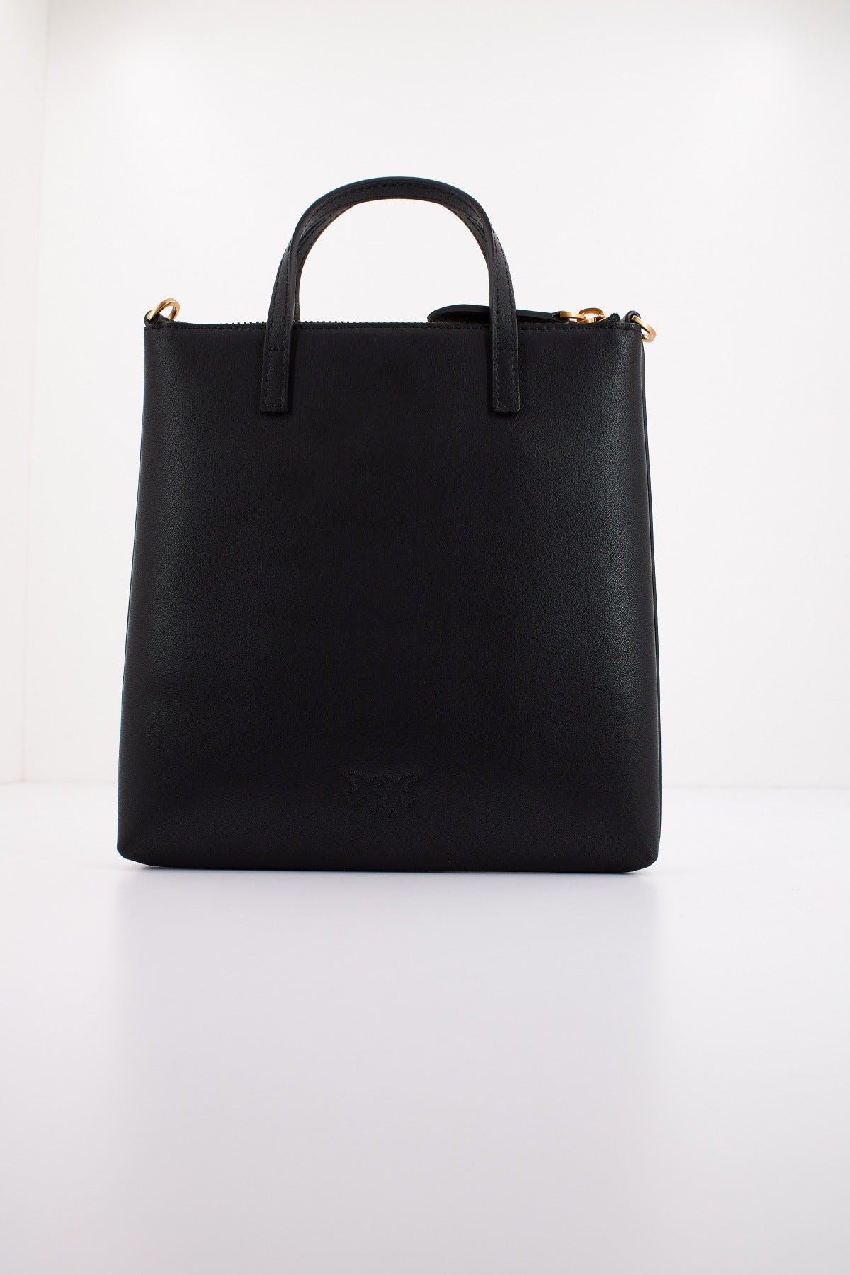 PINKO MINI SHOPPER VITELLO SE en color NEGRO  (3)