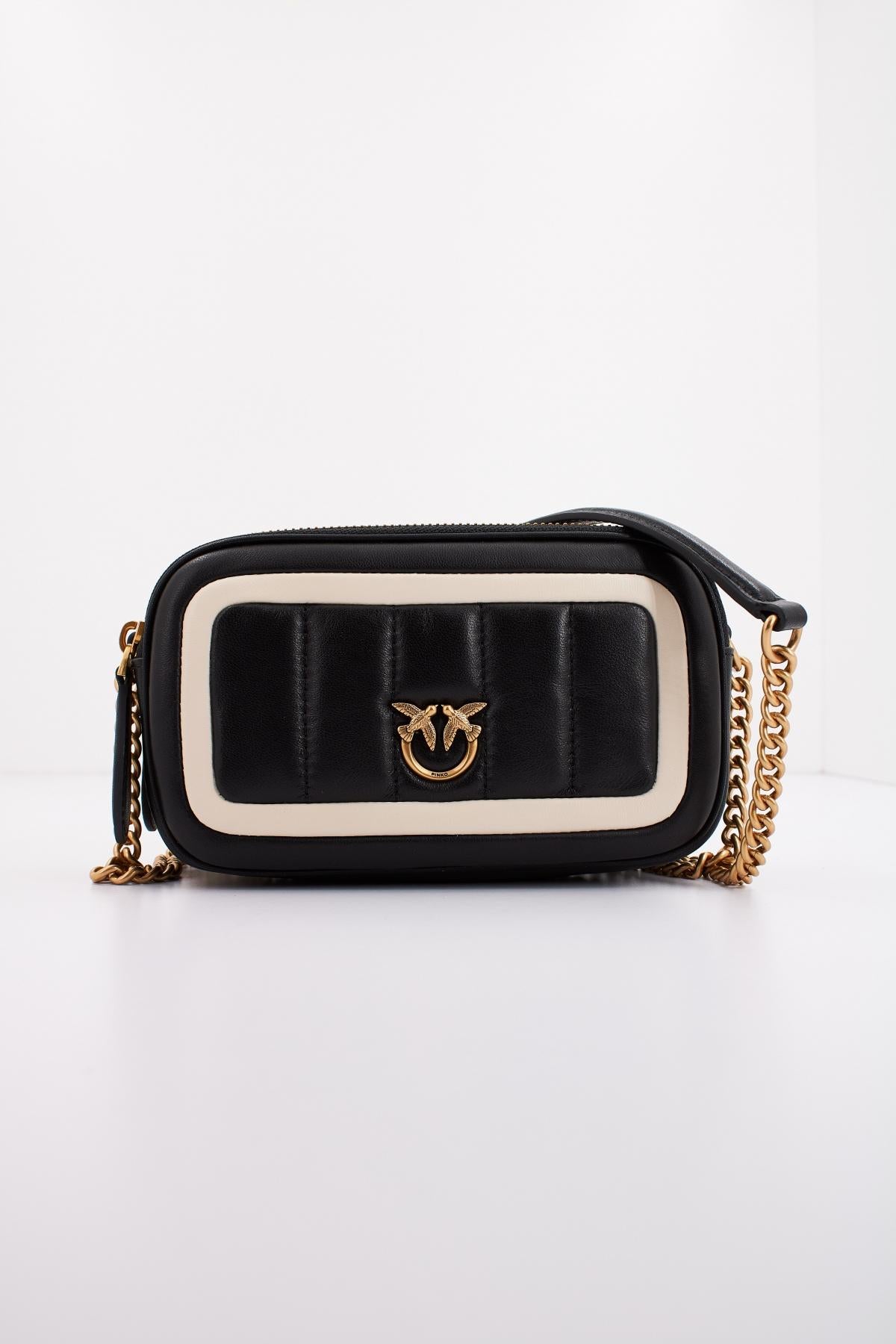 PINKO CAMERA CASE SHEEP NAPPA en color NEGRO  (1)