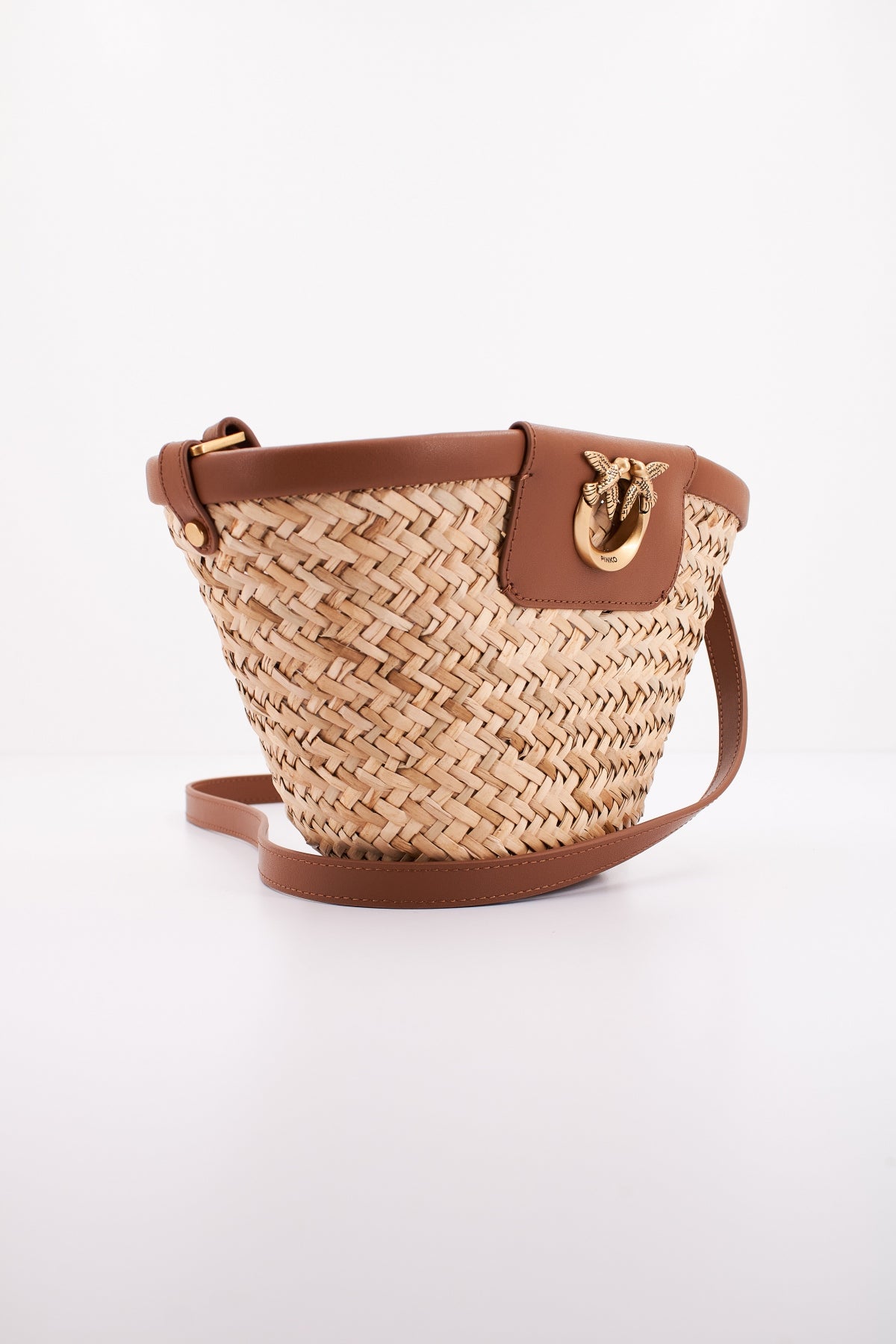PINKO  LOVE SUMMER BUCKET en color MARRON  (2)