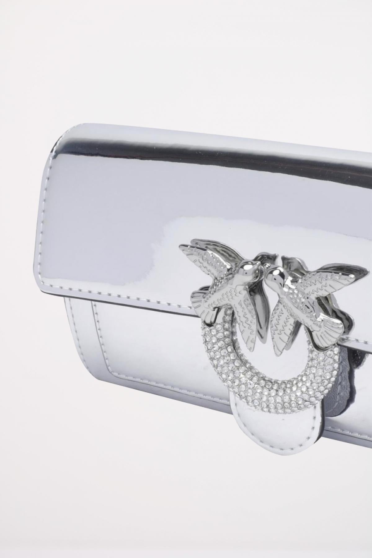 PINKO LOVE ICON WALLET C en color PLATA  (4)