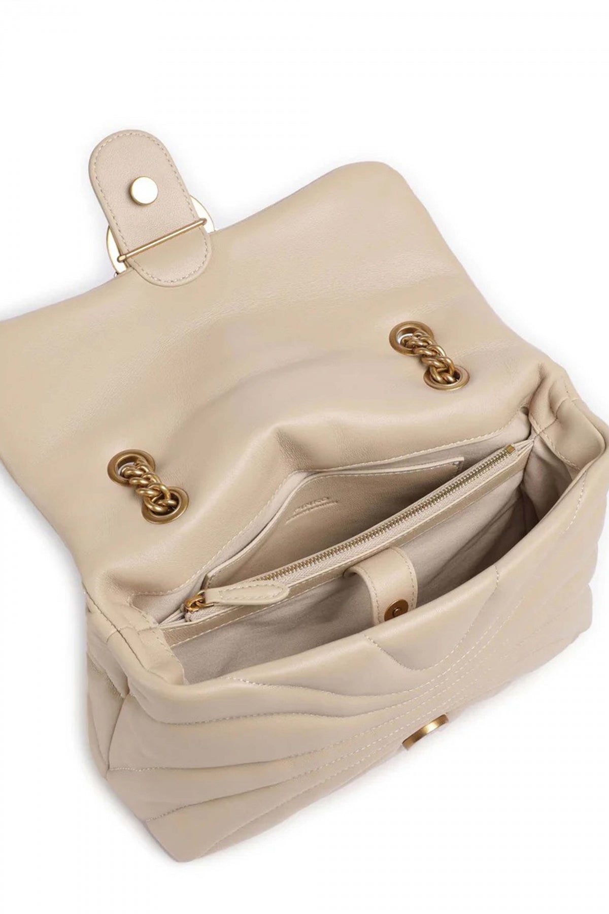 PINKO AEX LOVE MINI PUFF CL en color BEIS  (2)